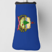 アメリカ合衆国バーモント州旗を持つゴルフパターカバー ゴルフヘッドカバー (回転90)