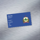 アメリカ合衆国バーモント州旗を持つ名刺マグネット マグネット名刺 (インサイチュ)