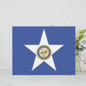 アメリカ合衆国ヒューストンの旗の公式レターヘッド (スタンド正面)