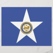 アメリカ合衆国ヒューストンの旗の公式レターヘッド (裏面)