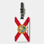 アメリカ合衆国フロリダ州旗と荷物タグ ラゲッジタグ (正面縦)