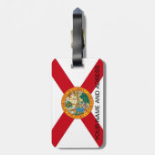 アメリカ合衆国フロリダ州旗と荷物タグ ラゲッジタグ (裏面縦)