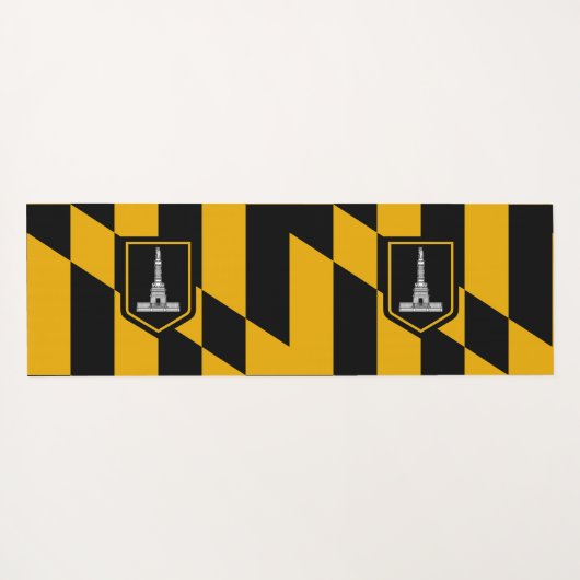 アメリカ合衆国ボルチモア国旗を掲げた愛国的なヨガマット ヨガマット (裏面(横))