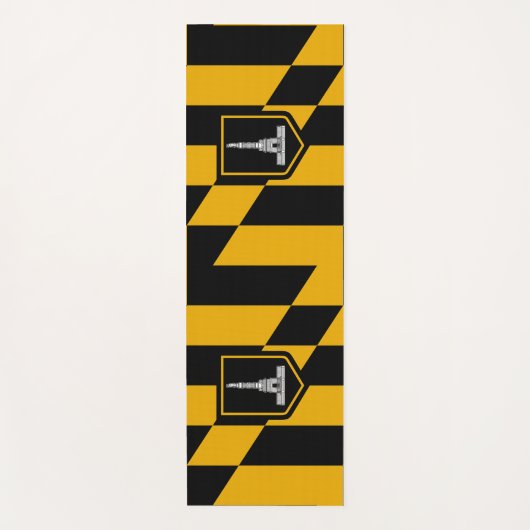 アメリカ合衆国ボルチモア国旗を掲げた愛国的なヨガマット ヨガマット (正面)