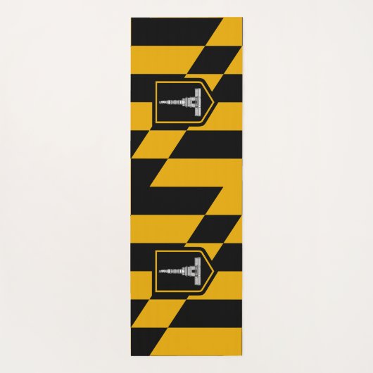 アメリカ合衆国ボルチモア国旗を掲げた愛国的なヨガマット ヨガマット (裏面)