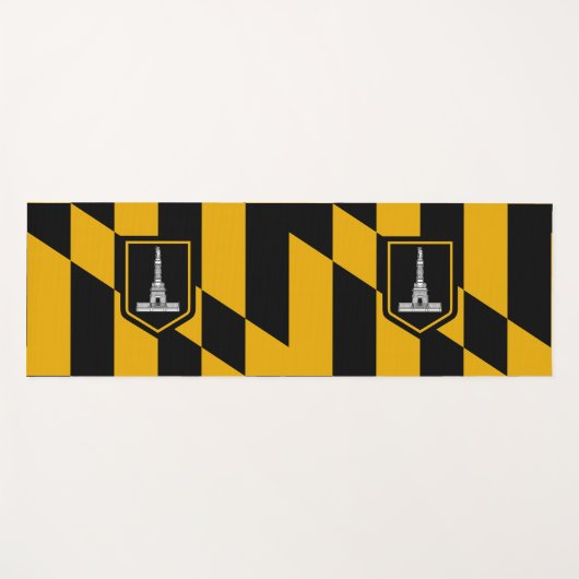 アメリカ合衆国ボルチモア国旗を掲げた愛国的なヨガマット ヨガマット (正面(横))