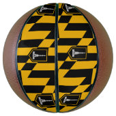 アメリカ合衆国ボルチモア州旗を持つフルサイズバスケットボール バスケットボール (縦)