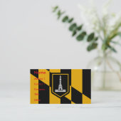 アメリカ合衆国ボルチモア州旗を持つ名刺 名刺 (スタンド正面)