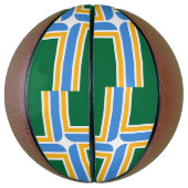 アメリカ合衆国ポートランド州旗を持つフルサイズバスケットボール バスケットボール (縦)