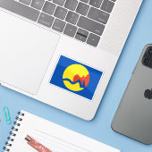 アメリカ合衆国ミシガン州グランドラピッズの旗 シール (ノートパソコンとiPhone)