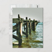 アメリカ合衆国ミシシッピ州ゴルフ海岸の破壊された桟橋のポストカード ポストカード (正面/裏面)
