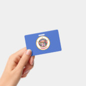 アメリカ合衆国ミネソタ州の旗が付いた名札 バッジ (手持ち)