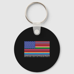 アメリカ合衆国メキシコ国旗Serape Cinco De Mayo キーホルダー