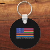 アメリカ合衆国メキシコ国旗Serape Cinco De Mayo キーホルダー (正面)
