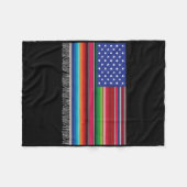 アメリカ合衆国メキシコ国旗Serape Cinco De Mayo フリースブランケット (正面(横))