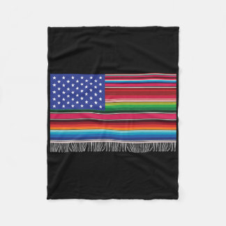 アメリカ合衆国メキシコ国旗Serape Cinco De Mayo フリースブランケット