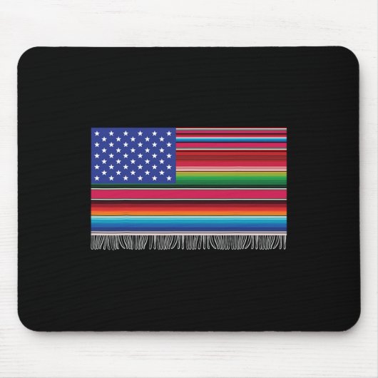 アメリカ合衆国メキシコ国旗Serape Cinco De Mayo マウスパッド (正面)