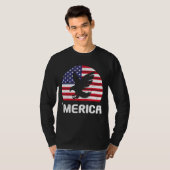 アメリカ合衆国メリカイーグルアメリカ国旗Patriotic Independed Tシャツ (正面フル)