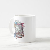 アメリカ合衆国メリカ国旗Bald Eagle Patriotic コーヒーマグカップ (正面左)