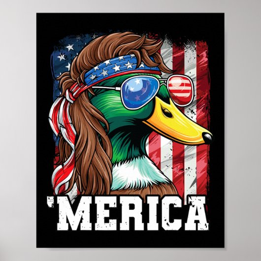 アメリカ合衆国メリカ国旗Patriotic 4日7月Duc ポスター (正面)