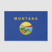 アメリカ合衆国モンタナ州旗を持つ愛国的ティッシュペーパー 薄葉紙 (正面)