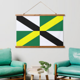 アメリカ合衆国モントレー国旗を掲げたウォールタペストリー 吊り下げ型タペストリー