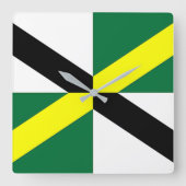 アメリカ合衆国モントレー国旗を掲げた時計 スクエア壁時計 (正面)