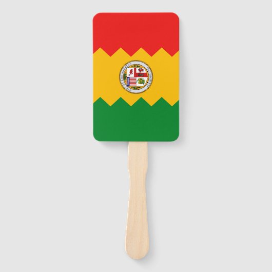 アメリカ合衆国ロサンゼルス国旗を掲げたハンドファンのセット ハンドファン (正面)