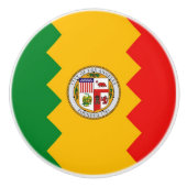 アメリカ合衆国ロサンゼルス州旗とセラミックノブの引っ張り セラミックノブ (正面)