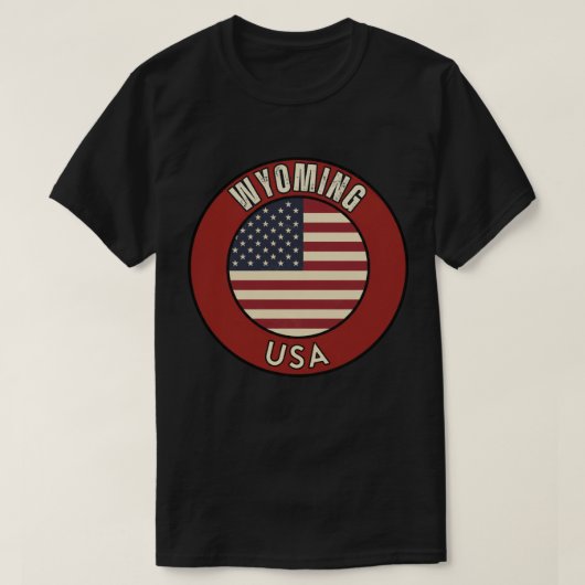 アメリカ合衆国ワイオミング州 Tシャツ (デザイン正面)
