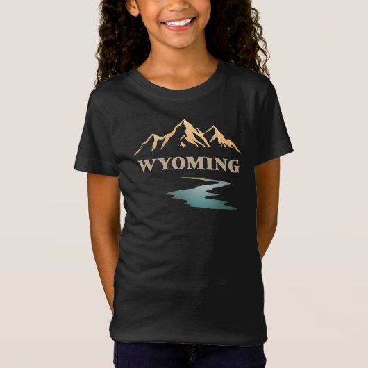 アメリカ合衆国ワイオミング州 Tシャツ (正面)