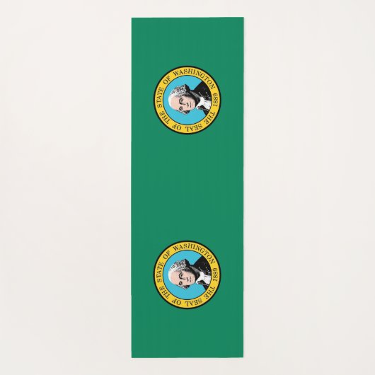 アメリカ合衆国ワシントン州旗を持つ愛国的なヨガマット ヨガマット (裏面)