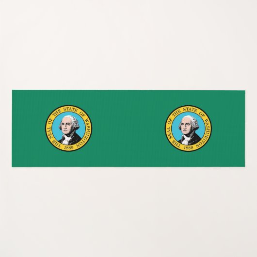 アメリカ合衆国ワシントン州旗を持つ愛国的なヨガマット ヨガマット (正面(横))