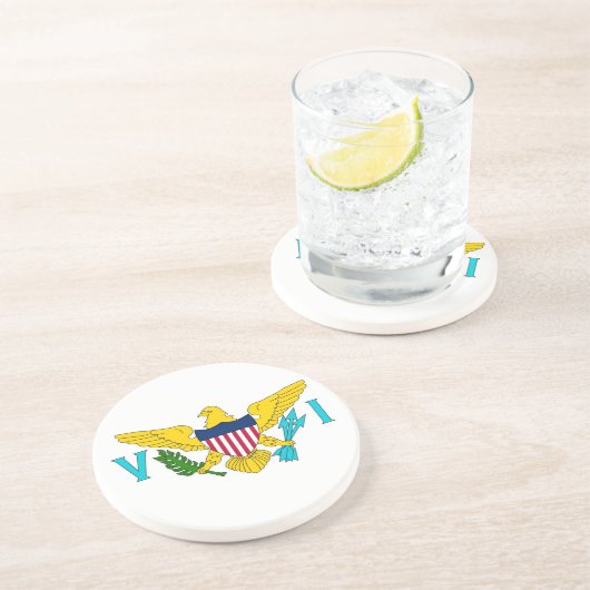 アメリカ合衆国ヴァージン諸島国旗を掲げたコースター コースター (側面)