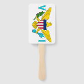 アメリカ合衆国ヴァージン諸島国旗を掲げたハンドファンのセット ハンドファン (裏面)