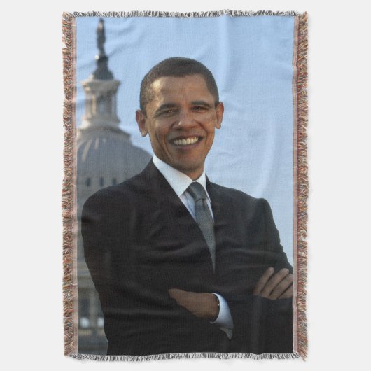 アメリカ合衆国上院議員 バラク・オバマ スローブランケット (正面縦)
