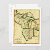 アメリカ合衆国中西部パノラマ地図 ポストカード (正面/裏面)