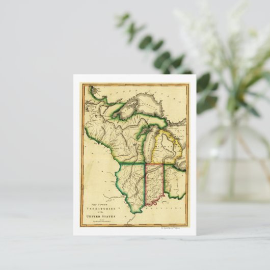 アメリカ合衆国中西部パノラマ地図 ポストカード (スタンド正面)