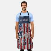 アメリカ合衆国信仰家族カスタマイズエプロン エプロン (着用した状態)