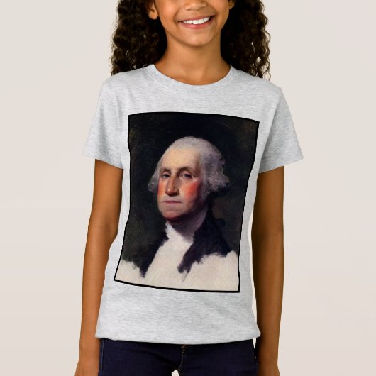 アメリカ合衆国初代大統領ジョージ・ワシントンの肖像画 Tシャツ (正面)