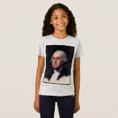 アメリカ合衆国初代大統領ジョージ・ワシントンの肖像画 Tシャツ (正面フル)