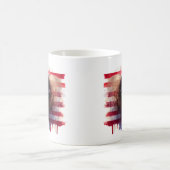 アメリカ合衆国国旗とバイソン コーヒーマグカップ (中央)