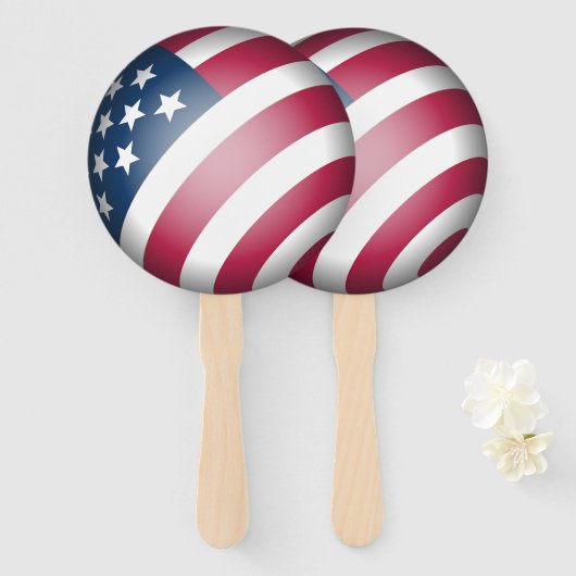 アメリカ合衆国国旗のおもしろいクール、 ハンドファン (正面&裏面)