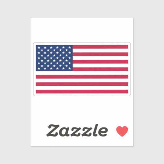 アメリカ合衆国国旗のカットライン シール (シート)