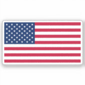 アメリカ合衆国国旗のカットライン シール (正面)