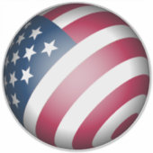 アメリカ合衆国国旗のグローブクールル シール (正面)