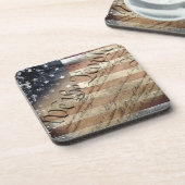 アメリカ合衆国国旗のコルクコースター コースター (左側)