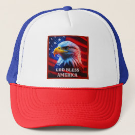 アメリカ合衆国国旗のハゲのワシを祝福 キャップ