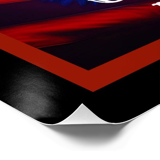 アメリカ合衆国国旗のハゲのワシを祝福 ポスター (コーナー)