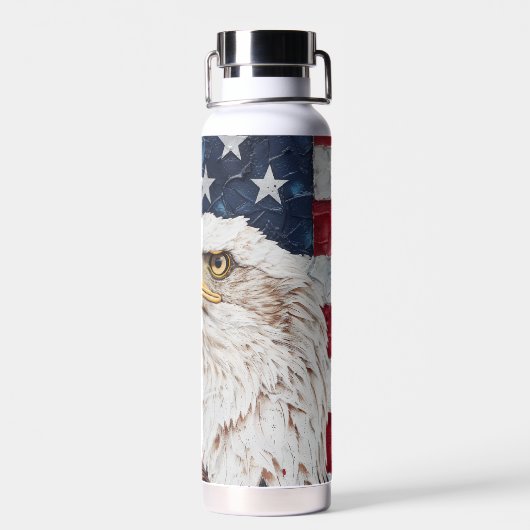 アメリカ合衆国国旗のハゲ ウォーターボトル (背面)